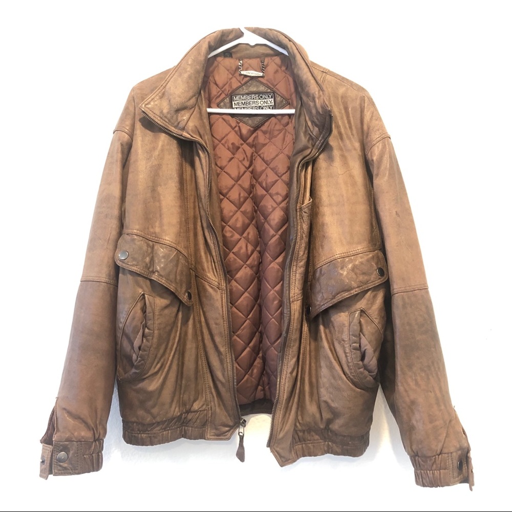 Members Only Vintage Leather Jacket
